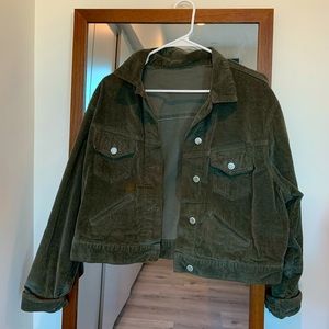 Brandy Melville/John Galt cropped oversized cord jacket
